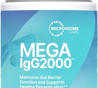 Microbiome Labs Mega IgG2000 – Gut Health + Detox Support with Immunoglubin Concentrate – Lactose & Dairy-Free Colostrum Alternative Powder for Digestive Health (2.1 Ounces)