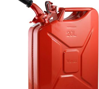 Wavian USA JC0020RVS Red Authentic NATO Jerry Fuel Can and Spout System (20 Liter)