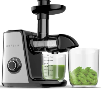 Cold Press Juicer, ORFELD Slow Masticating Juicer Extractor Easy to Clean, Reverse Function, for Vegetable and Fruit