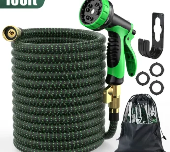 100ft Flexible Garden Hose w/10 Function Nozzles