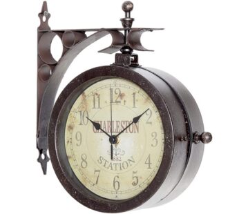 Infinity Instruments Charleston Weathered Brown Transitional Analog Display Wall Clock