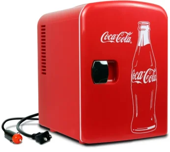 Coca-Cola 6 Can Mini Fridge Portable 4L Mini Cooler Travel Compact Refrigerator