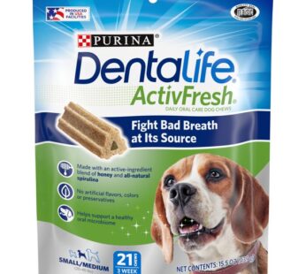 Purina DentaLife Honey & Spirulina Flavor Chunks for Dogs, 21 ct Pouch